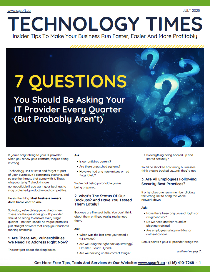 Sysoft Newsletter July 2025
