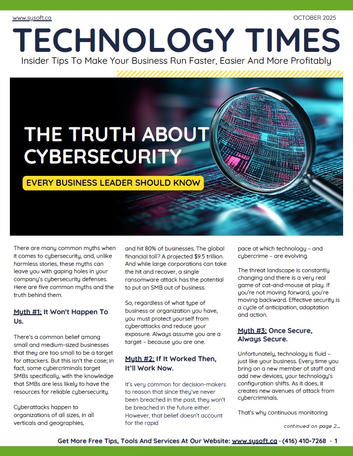 Sysoft Newsletter October 2025