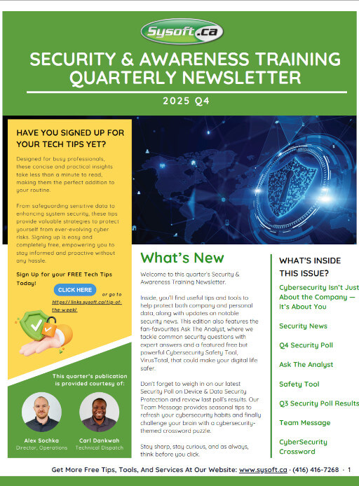 Sysoft Newsletter Q4 SAT 2025