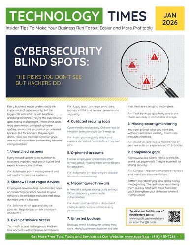 Sysoft Newsletter January 2026