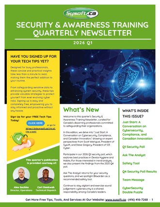 Sysoft Newsletter Q1 SAT 2026