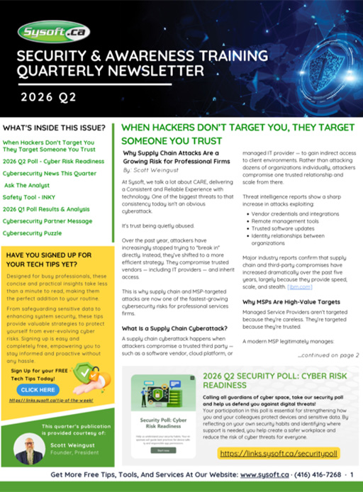Sysoft Newsletter Q2 SAT 2026
